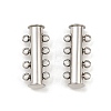 Non-Tarnish 4-Strands 304 Stainless Steel Slide Lock Clasps STAS-H402-35P-01-3