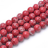 Synthetic Imperial Jasper Beads Strands G-Q462-131C-8mm-1