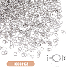 1000Pcs 304 Stainless Steel Open Jump Rings STAS-DC0016-02-2