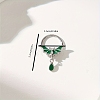 Gothic 316 Surgical Stainless Steel Enamel Green Bat Nose Ring with Drop Charms for Men and Women Party Jewelry YQ2645-2