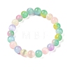 Natural Selenite Round Beaded Stretch Bracelets for Women G-U005-02D-1