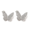 Butterfly Rack Plating Brass Stud Earrings EJEW-A027-05P-1