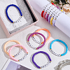 30Pcs Handmade Polymer Clay & Acrylic Bead Bracelets BJEW-PH02007-4
