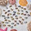 50Pcs 5 Colors Electroplated Shell Beads BSHE-SZ0001-09-2