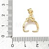 Brass Micro Pave Cubic Zirconia Ice Pick and Pinch Bails KK-G557-43G-3