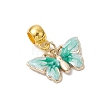 Alloy Enamel Butterfly European Dangle Charms PALLOY-JF03877-4
