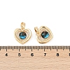 Brass Micro Pave Cubic Zirconia Pendants KK-R213-03G-3