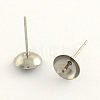 Tarnish Resistant 304 Stainless Steel Post Stud Earring Findings X-STAS-R063-45-1