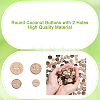 240Pcs 4 Styles 2-Hole Flat Round Coconut Buttons BUTT-CA0001-10-5