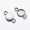 Tarnish Resistant 201 Stainless Steel Cabochon Connector Settings LS-STAS-P161-29-6.5mm-1