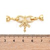 Brass Micro Pave Clear Cubic Zirconia Fold Over Clasps KK-P291-23G-3