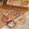 Alloy Enamel Pendant Necklaces & Stud Dangle Earrings Sets for Women FS-WG274F2-02-4