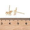 Brass Stud Earrings EJEW-F403-07G-5