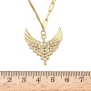 304 Stainless Steel Micro Pave Clear Cubic Zirconia Pendant Necklaces for Women NJEW-Z103-01G-07-5