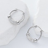 Vintage Style Round 304 Stainless Steel Hoop Earrings MV0538-4