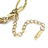 304 Stainless Steel Rope Chain Bracelets BJEW-R003-04G-01-4