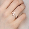 Anti-Tarnish Rhodium Plated 925 Sterling Silver Musical Note Open Cuff Rings PW-WGC5E99-01-4