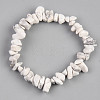 Unisex Chip Natural Howlite Beaded Stretch Bracelets BJEW-S143-27-2