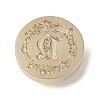Golden Tone Wax Seal Brass Stamp Head DIY-B079-01G-N-2