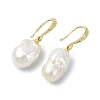 Natural Baroque Pearl Keshi Pearl Dangle Earrings for Women EJEW-JE07015-4