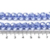 Electroplate Transparent Glass Beads Strands EGLA-A035-T8mm-A21-4