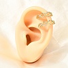 Brass Micro Pave Cubic Zirconia Cuff Earrings for Women CU-CBAE7DF-20G-1