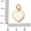 Brass Micro Pave Clear Cubic Zirconia European Dangle Charm CU-CBA9AB3-34G-3