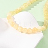 10MM Grade A Natural Golden Silk Jade Round Beaded Necklaces GG-CBAA808-03P-C-3