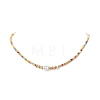 Glass Seed Bead & Plastic Imitation Pearl Beaded Necklaces for Women NJEW-JN04211-4