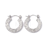 304 Stainless Steel Donut Hoop Earrings for Women EJEW-E199-01P-1