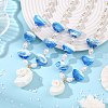 Summer Beach Natural Sea Shell Pendant Handmade Lampwork & Imitation Pearl Beaded Necklaces NJEW-JN06371-1