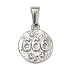 Textured 304 Stainless Steel Pendants STAS-A140-02P-6-1