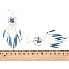 Star Glass Seed Beaded Dangle Tassel Earrings EJEW-MZ00777-01-5