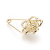 Golden Plated Alloy Brooches JEWB-WH0003-06G-2