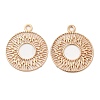 Long-Lasting Plated Brass Filigree Charms KK-K336-15KCG-1