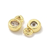 Brass Micro Pave Cubic Zirconia Charms KK-L075-017LG-01-2