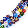 Handmade Millefiori Glass Bead Strands LAMP-N029-017C-08-1