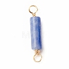 Natural Blue Aventurine Connector Charms PALLOY-JF01454-01-3