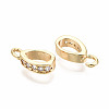 Brass Micro Pave Clear Cubic Zirconia Charms KK-T056-83G-NF-2