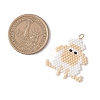 Beaded Sheep Charms PALLOY-MZ01160-02-2