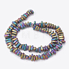 Electroplate Non-magnetic Synthetic Hematite Beads Strands G-P367-H-2