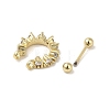 Rack Plating Brass Pave Clear Cubic Zirconia Nose Studs for Women Men EJEW-C097-23D-G-2