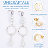 Unicraftale 40Pcs 2 Color 304 Stainless Steel Stud Earring Findings STAS-UN0055-59-5