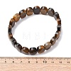 Natural & Synthetic Mixed Gemstone Faceted Beaded Stretch Bracelets for Women BJEW-K251-07-6