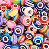 Mega Pet 108Pcs 18 Colors Resin European Stripe Beads RPDL-MP0001-03-13
