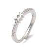 Rack Plating Brass Clear Cubic Zirconia Constellation Adjustable Rings for Women RJEW-S407-08P-09-1