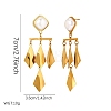304 Stainless Steel Imitation Pearl Tassel Stud Earrings WG6FCB2-05-1
