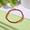 Mini Natural Red Agate Beaded Stretch Bracelets BJEW-JB07669-05-2