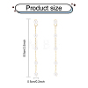 1 Pairs ABS Plastic Imitation Pearl Beaded Tassel Dangle Stud Earrings EJEW-AN0001-52-2