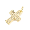 Brass Micro Pave Cubic Zirconia Pendants KK-F938-24B-G-2